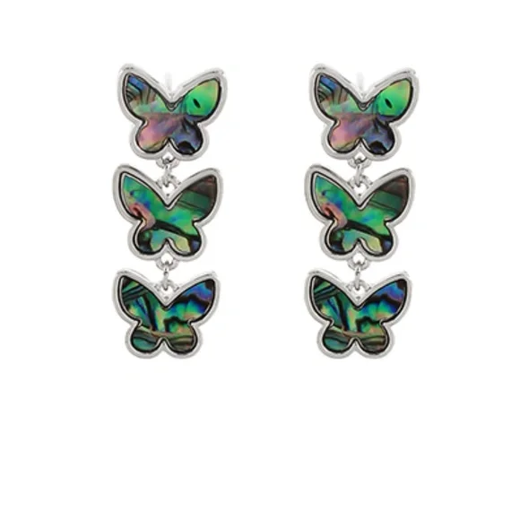 Butterfly Linear Earrings並行輸入品 Butterfly linear earring Charming Glam Rhinestone Butterfly Linear